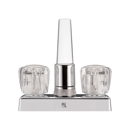 Dura Faucet Dura Faucet DF-PK640A-CP RV Swivel Kitchen, Galley or Bar Faucet with Crystal Acrylic Knobs - Outdoor Depot