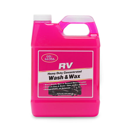 TR Gel GLOSS RV Wash & Wax - Clean, Streak-Free Finish, Reduced Water Spotting, pH Neutral, Concentrated - Outdoor Depot