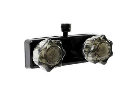 Dura Faucet Dura Faucet RV Shower Faucet w/Smoked Acrylic Knobs - Black - Outdoor Depot
