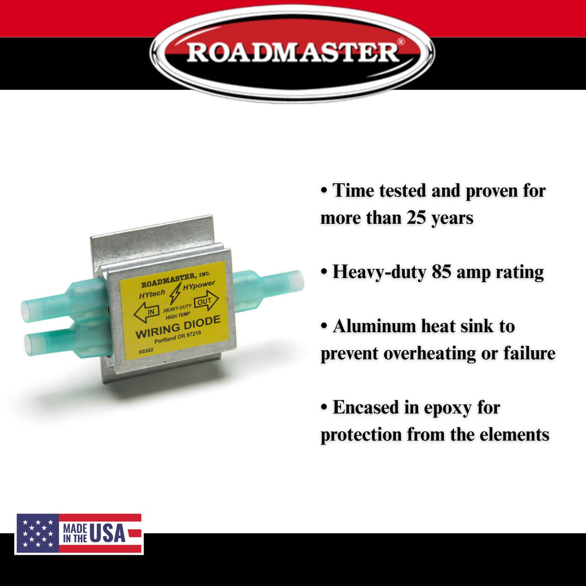 Roadmaster Roadmaster 794 Pack of 4 Hy-Power Diodes Compatible with RVs & Flat Towed Vehicles | Prevents - Outdoor Depot