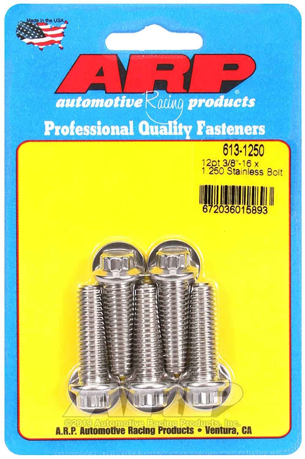 ARP ARP 6131250 Stainless Steel 3/8-16 12-Point Bolts - Pack of 5 - Outdoor Depot