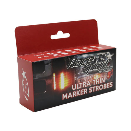 Race Sport Lighting Race Sport RS70016W-A Switching 6-LED Ultra Slim Flush Mount 19-Flash Pattern Marker - Outdoor Depot
