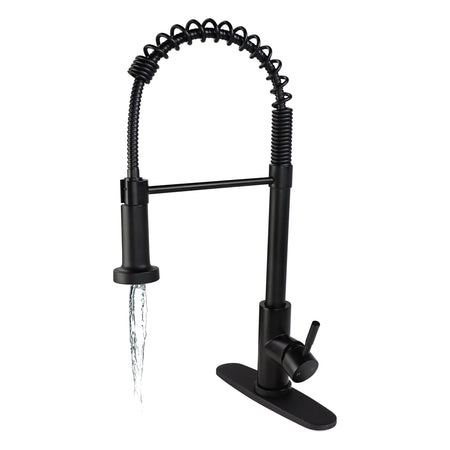 Empire Faucets Empire Faucets SP5000BMT-A Single Lever Spring Faucet with Hi-Arc Coiled Spout, Hammer Style - Outdoor Depot