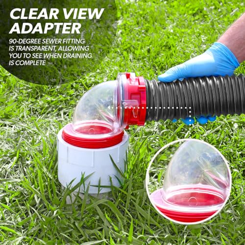 Valterra Valterra 15-Foot Dominator RV Sewer Hose Kit, Universal Sewer Hose for RV Camper, Includes 15-Foot - Outdoor Depot
