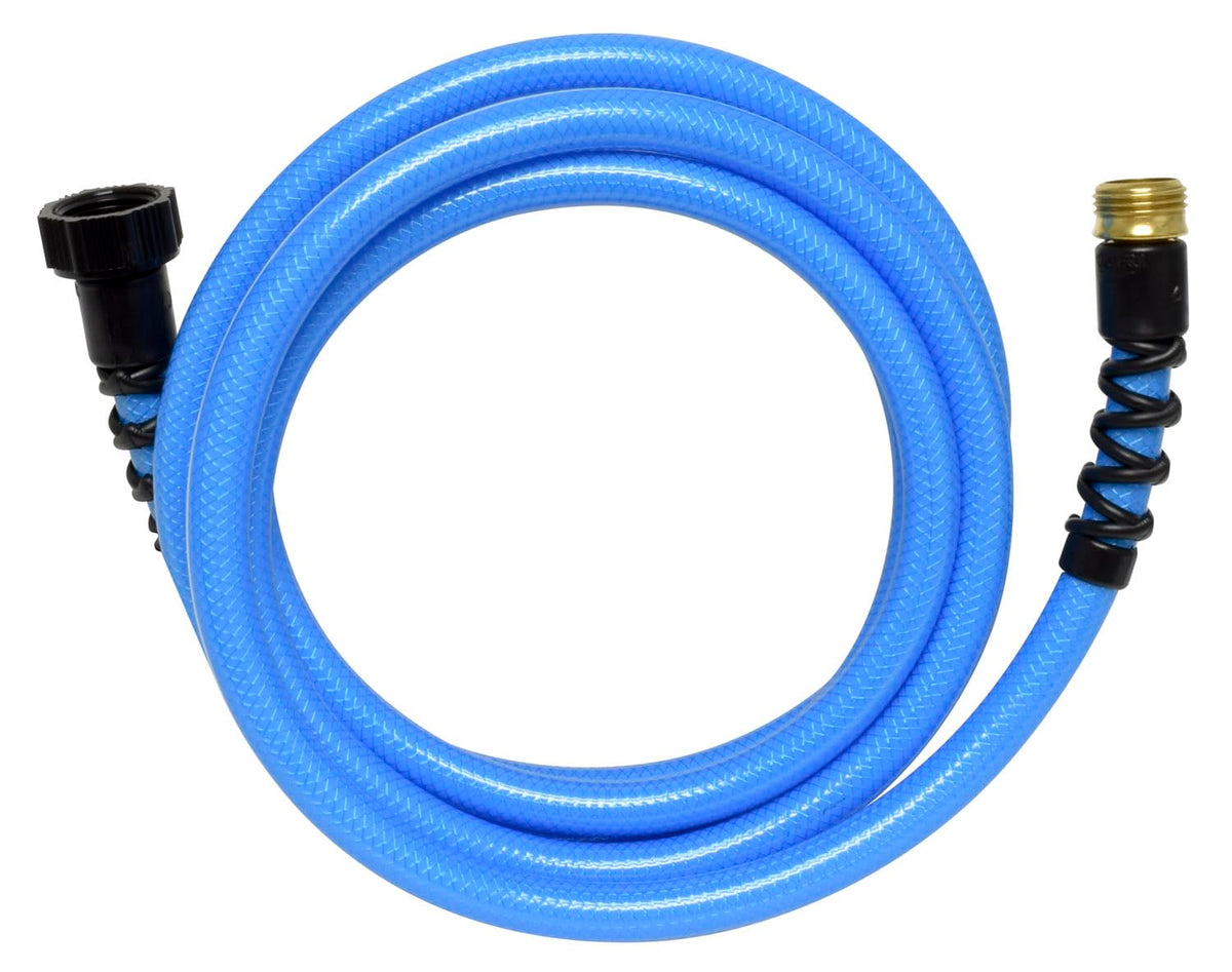 Valterra Valterra W01-8120 AquaFresh High Pressure Drinking Water Hose with Hose Savers - 1/2" x 10', Blue - Outdoor Depot