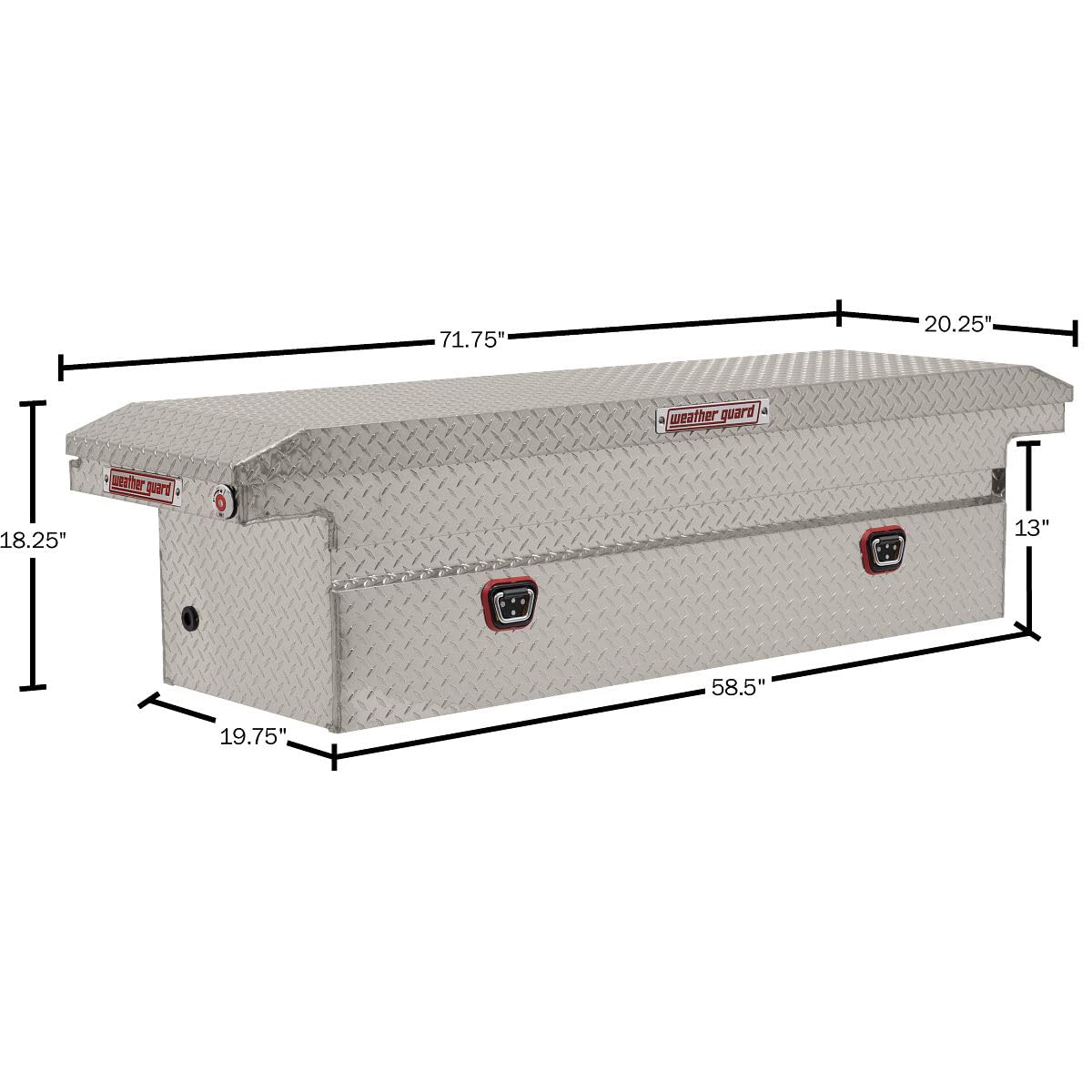Weather Guard Weather Guard Model 121-0-04 Saddle Truck Box, Aluminum, For Full Size Trucks, Low Profile, - Outdoor Depot