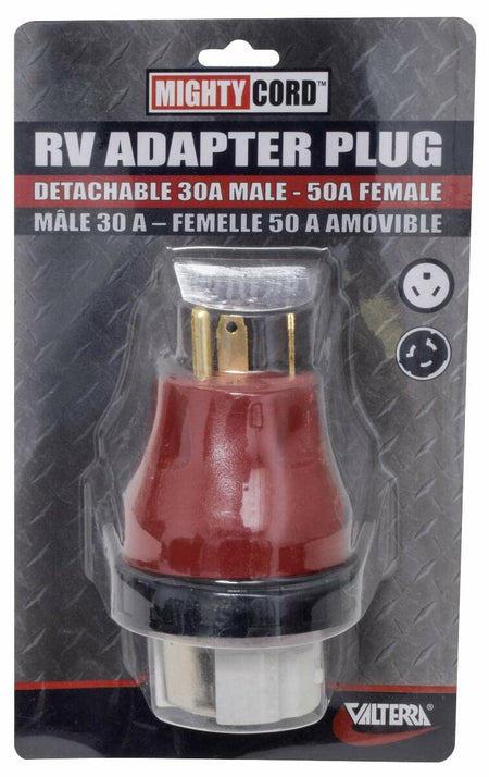 Valterra Valterra Mighty Cord A10-3050DAVP 30 Amp Male to 50 Amp Female Detachable Adapter Plug (30A-50A) - Outdoor Depot