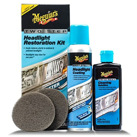 Meguiar's Meguiar's Two Step Car Headlight Restoration Kit, Headlight Cleaner Restores Clear Car Plastic and - Outdoor Depot