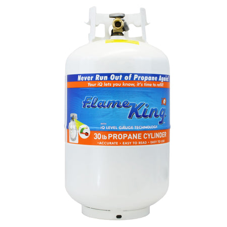 Flame King Flame King YSN330 30lb Steel Propane Tank Cylinder with Gauge and OPD Valve for Grills and BBQs, - Outdoor Depot