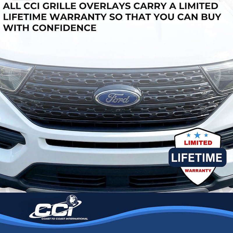 Coast to Coast International CCI Grille Insert GI197BLK, Overlay, Mesh Style, 2 Piece, Painted, Gloss Black, - Outdoor Depot