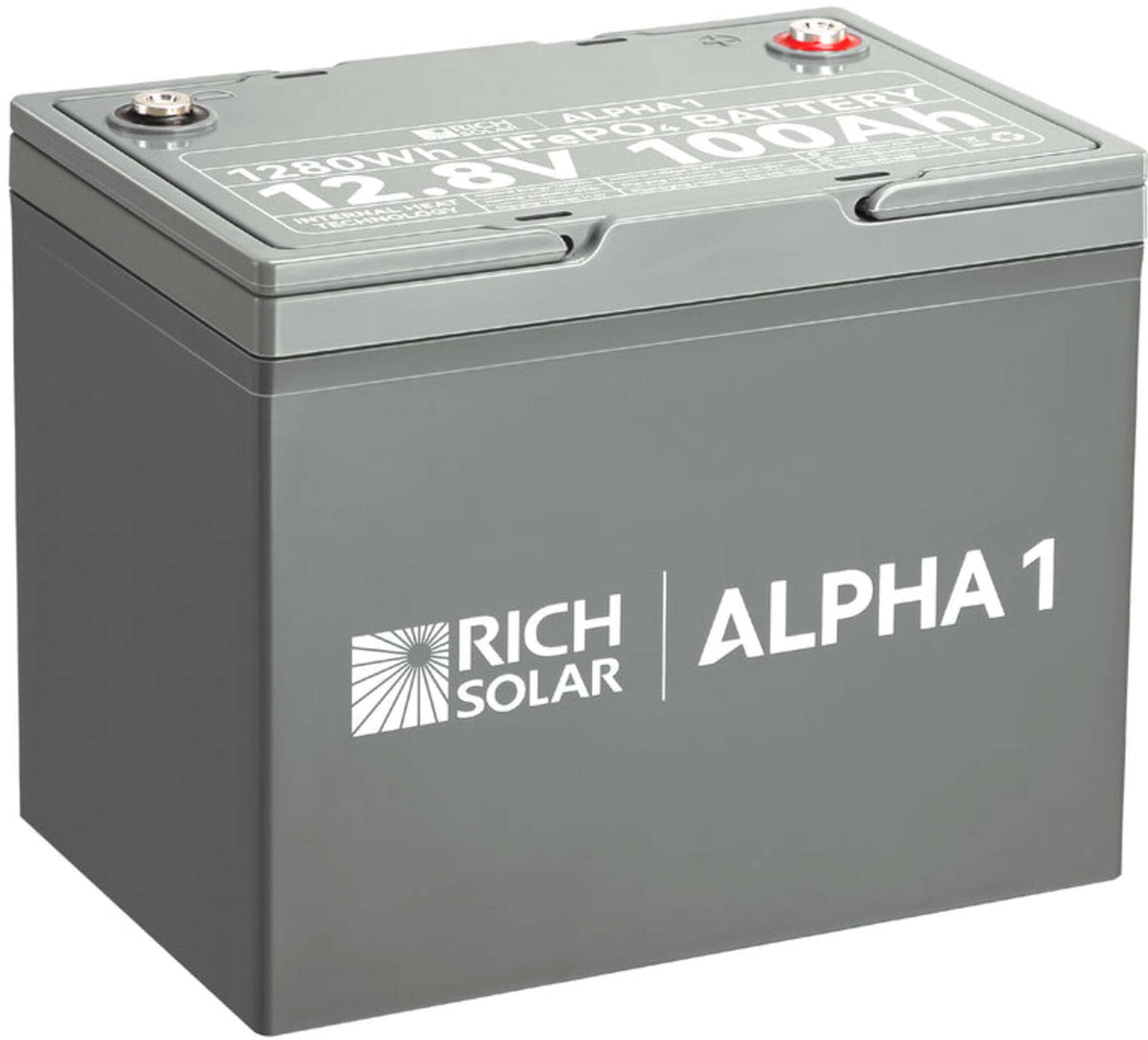 RICH SOLAR Powerful 12V Lithium Battery | 100Ah LiFePO4 | RV, Trailer, Van, Boat, Off-Grid | 5,000 Cycles | - Outdoor Depot