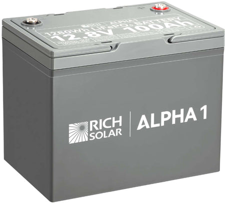 RICH SOLAR Powerful 12V Lithium Battery | 100Ah LiFePO4 | RV, Trailer, Van, Boat, Off-Grid | 5,000 Cycles | - Outdoor Depot