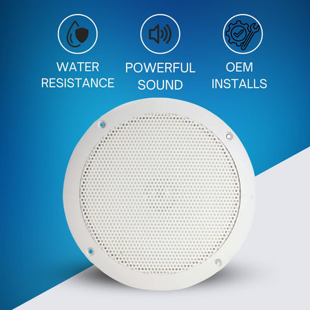 PQN Audio PQN Audio ECO50-4W Waterproof Marine Speakers - RV, Camper, Boat, Wall and Floor Outdoor Speakers - Outdoor Depot