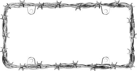 Cruiser Accessories Cruiser Accessories 22230 Barbed Wire II License Plate Frame, Chrome, 1 Frame - Outdoor Depot