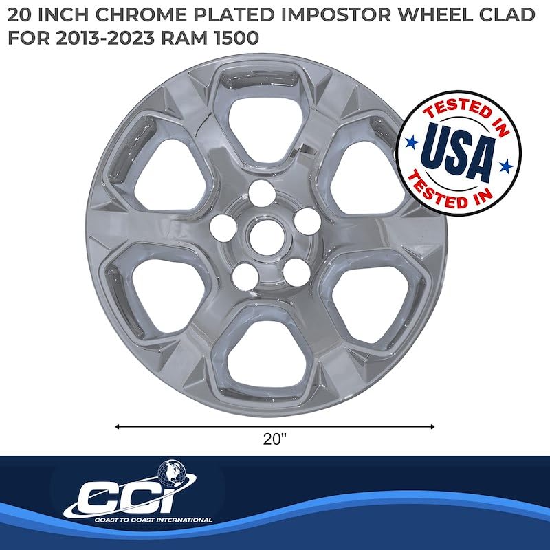 Coast to Coast International Impostor Wheel Skin Fits Ram 1500 2013-2018 Single 20 Inch 6 Spoke Chrome - Outdoor Depot