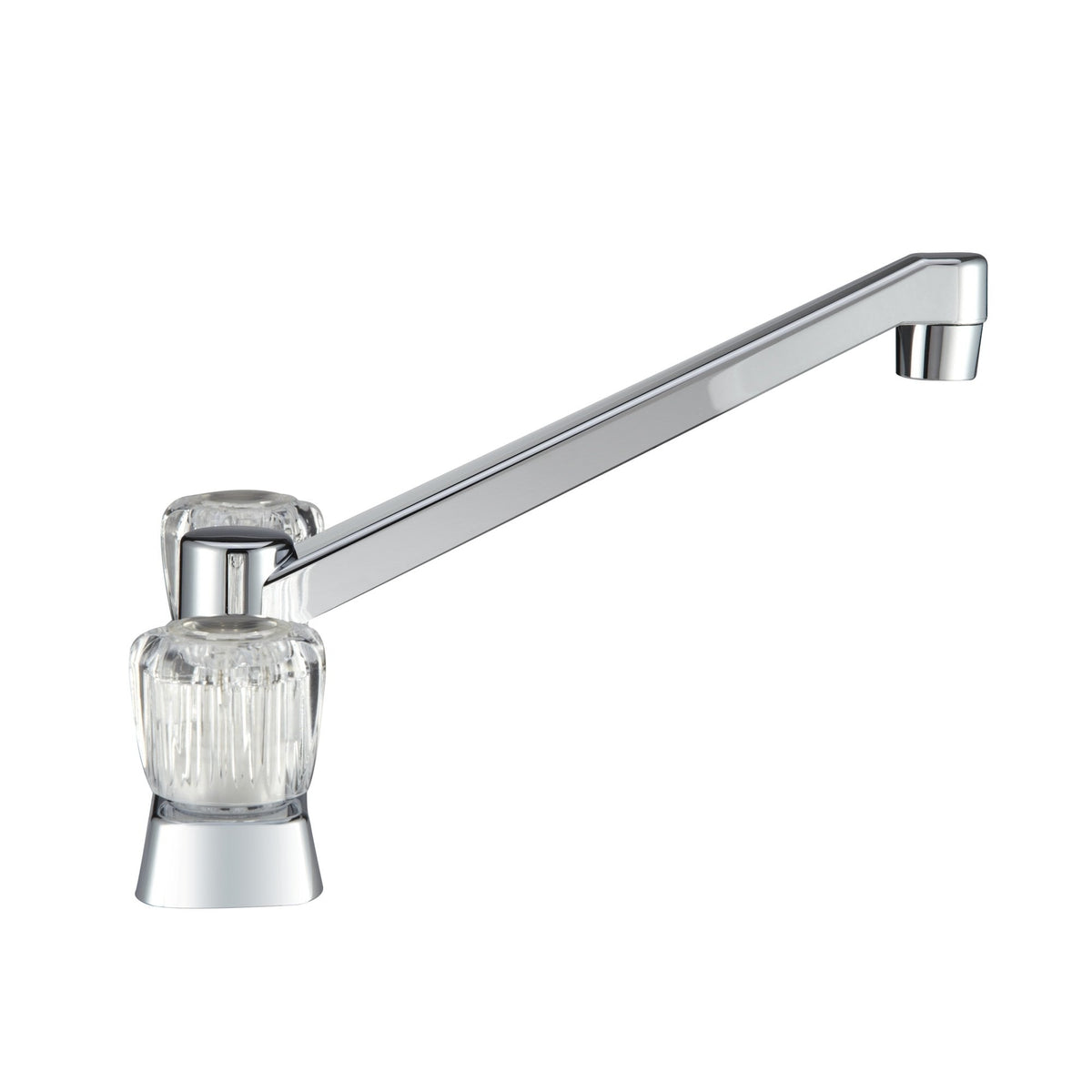 Dura Faucet Dura Faucet DF-PK600A-CP RV Kitchen Sink Faucet with Crystal Acrylic Knobs (Chrome) - Outdoor Depot
