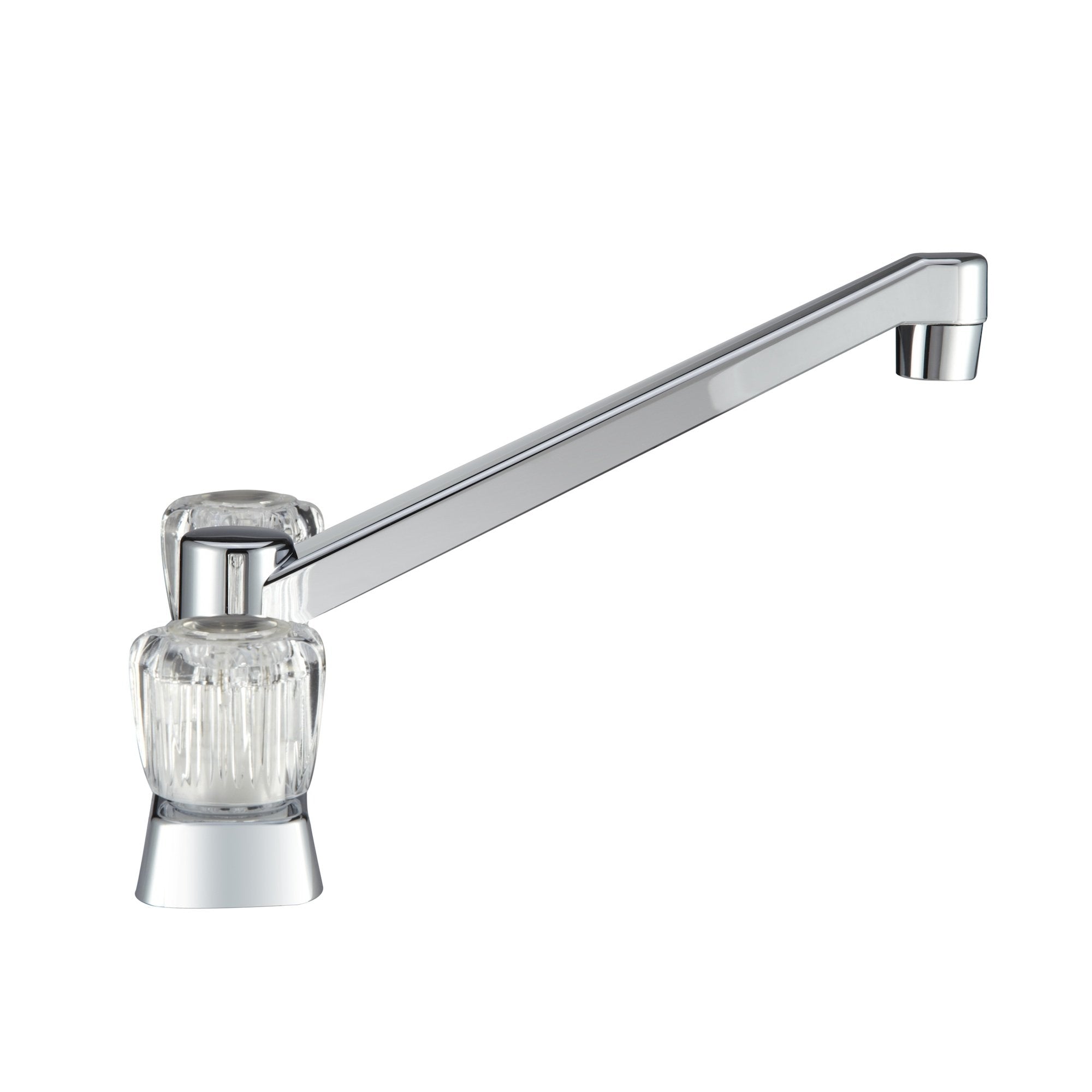 Dura Faucet Dura Faucet DF-PK600A-CP RV Kitchen Sink Faucet with Crystal Acrylic Knobs (Chrome) - Outdoor Depot