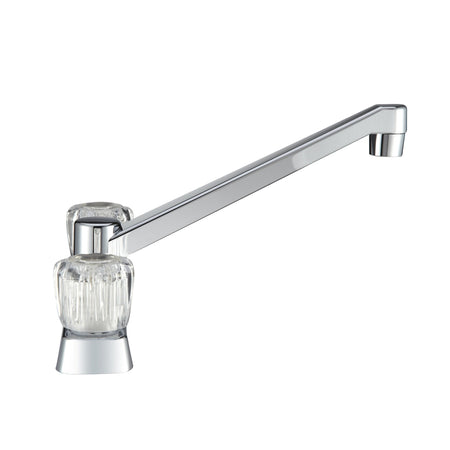 Dura Faucet Dura Faucet DF-PK600A-CP RV Kitchen Sink Faucet with Crystal Acrylic Knobs (Chrome) - Outdoor Depot