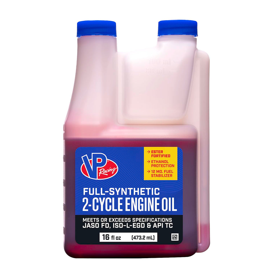 VP Racing VP Racing 2907 Full-Synthetic 2-Cycle Oil for Small Engines, 16 Ounce (1 Pack) - Outdoor Depot