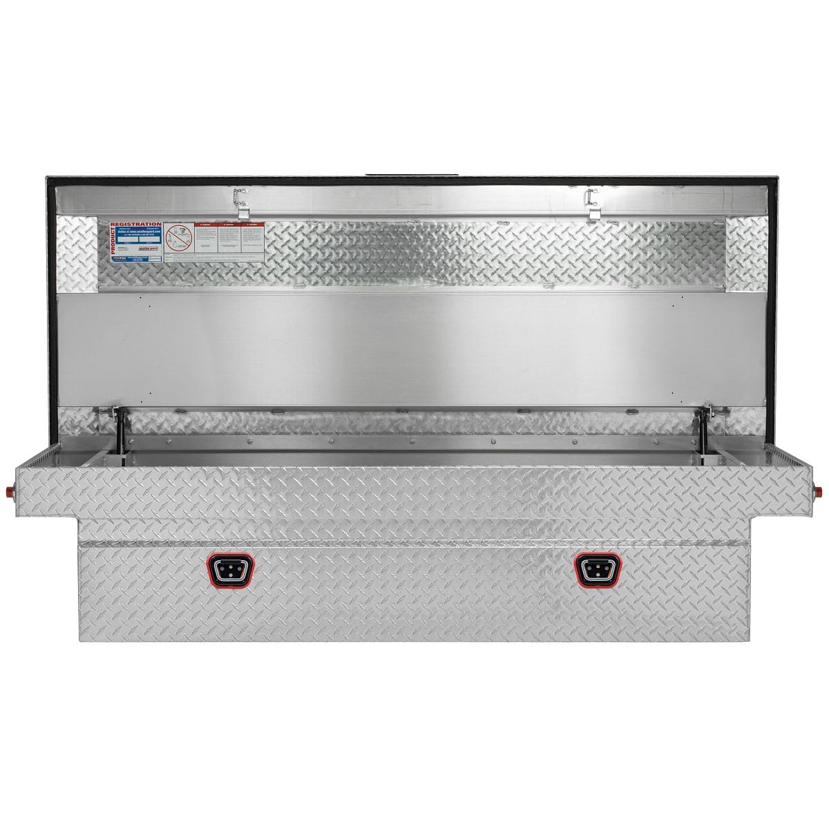 Weather Guard Weather Guard Model 117-0-04 Saddle Box, Aluminum, Full Extra Wide, Clear, 14.4 cu ft - Outdoor Depot