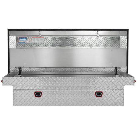 Weather Guard Weather Guard Model 117-0-04 Saddle Box, Aluminum, Full Extra Wide, Clear, 14.4 cu ft - Outdoor Depot