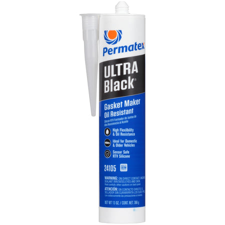 Permatex Permatex 24105 Ultra Black Maximum Oil Resistance RTV Silicone Gasket Maker, 10.6 oz. Cartridge - Outdoor Depot