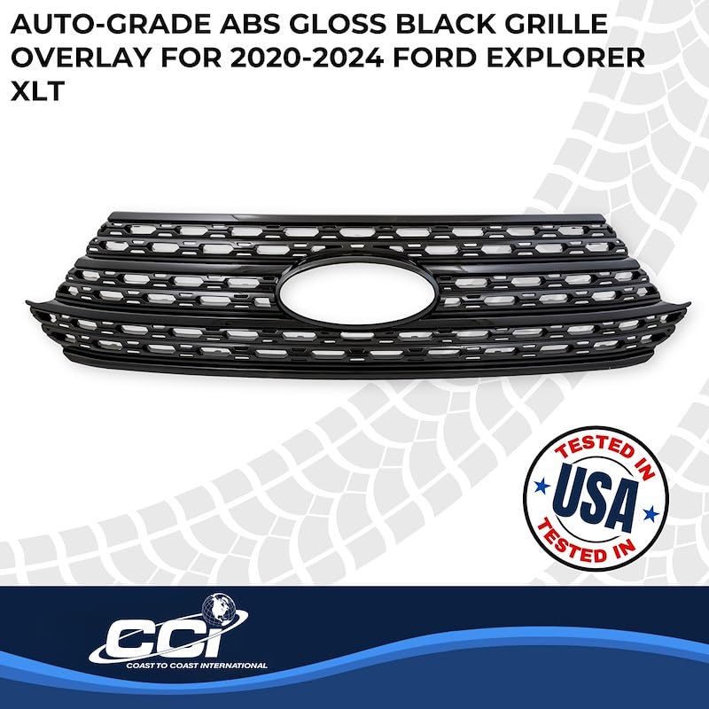 Coast to Coast International CCI Grille Insert GI197BLK, Overlay, Mesh Style, 2 Piece, Painted, Gloss Black, - Outdoor Depot