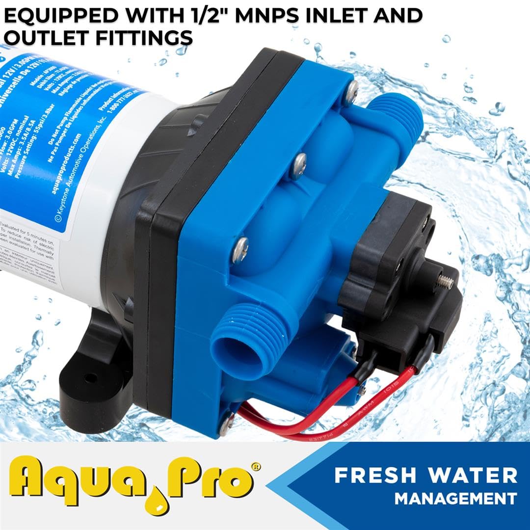Aquapro Aquapro 21847 3.0Gpm 12V MUL-Fixture Pump - Outdoor Depot