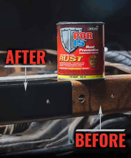 POR-15 POR-15 Stop Rust Kit, Non-Porous Coating Seals and Protects Metal from Rust and Corrosion, Gloss Black - Outdoor Depot