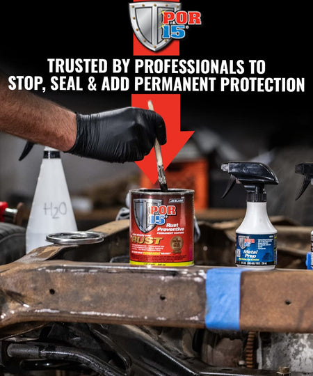 POR-15 POR-15 Stop Rust Kit, Non-Porous Coating Seals and Protects Metal from Rust and Corrosion, Gloss Black - Outdoor Depot