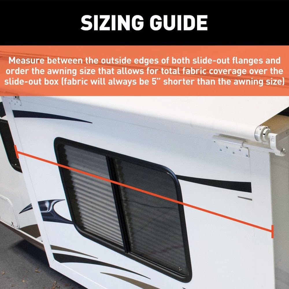 Solera Solera 5000 Series Black Slide Topper RV Slide-Out Awning 7' (6'7" Fabric) 13.5 oz Vinyl Leak-Proof, - Outdoor Depot