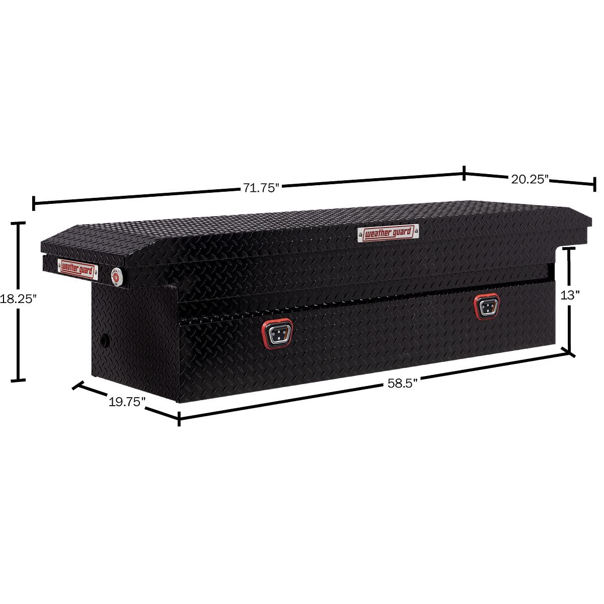 Weather Guard Weather Guard Model 121-5-04 Saddle Truck Box, Aluminum, for Full Size Trucks, Low Profile, - Outdoor Depot