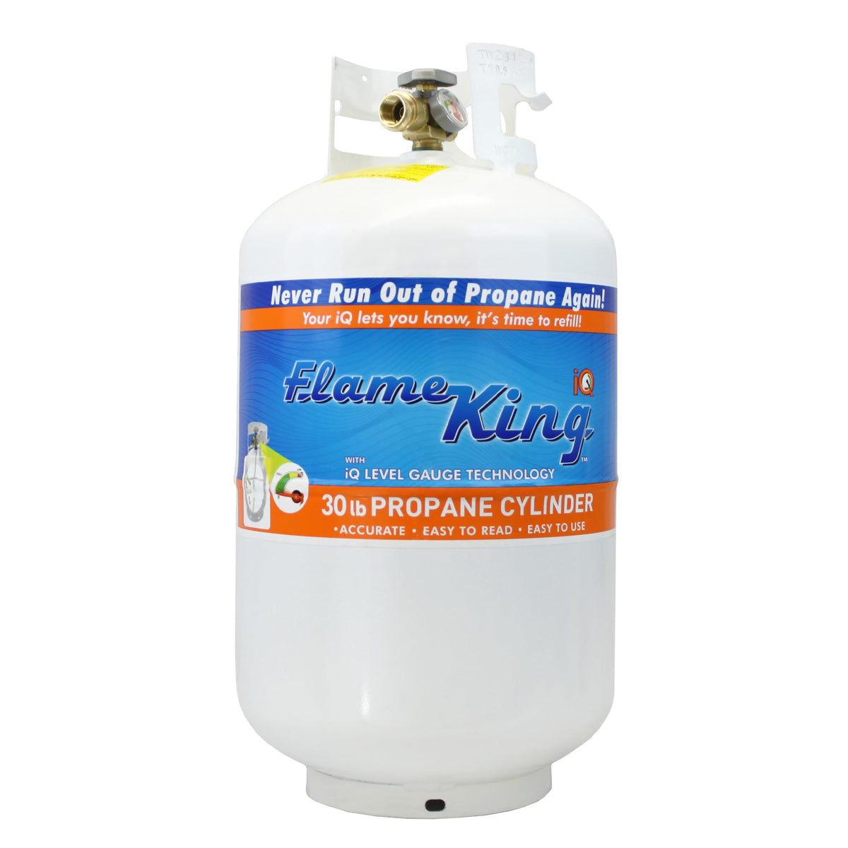 Flame King Flame King YSN330 30lb Steel Propane Tank Cylinder with Gauge and OPD Valve for Grills and BBQs, - Outdoor Depot