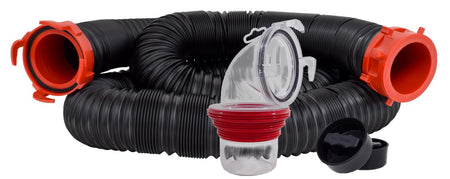 Valterra Valterra 15-Foot Dominator RV Sewer Hose Kit, Universal Sewer Hose for RV Camper, Includes 15-Foot - Outdoor Depot