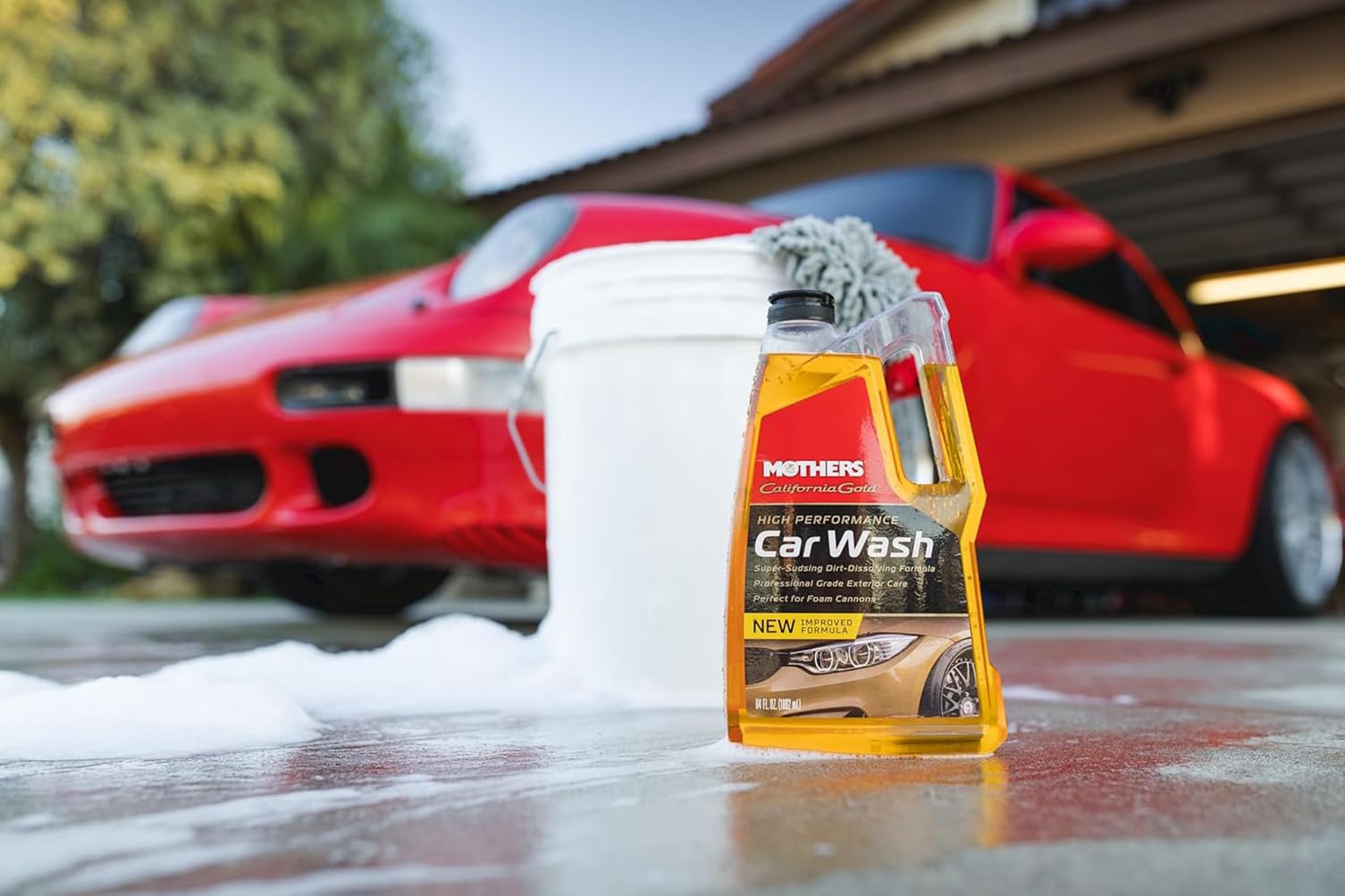 Mothers Mothers California Gold High Performance Car Wash, 64 oz. — pH Balanced, Eco-Friendly, Super-Sudsy, - Outdoor Depot