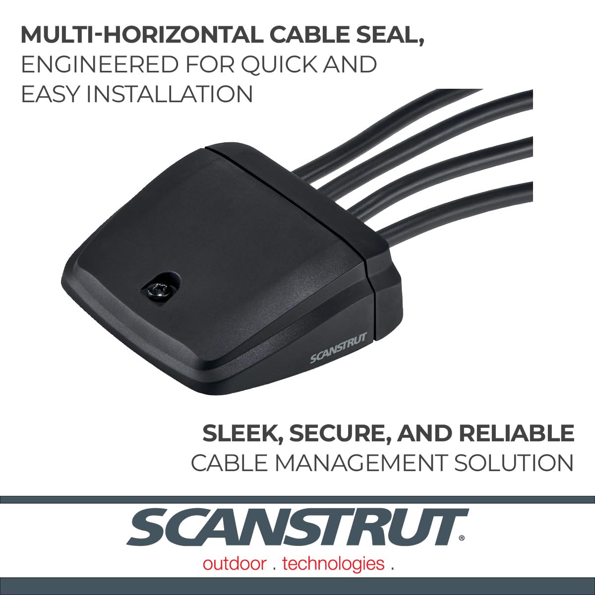 Scanstrut Scanstrut DS-H-Multi-BLK Horizontal Multi Cable Seal – Black - Outdoor Depot