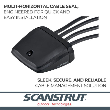 Scanstrut Scanstrut DS-H-Multi-BLK Horizontal Multi Cable Seal – Black - Outdoor Depot