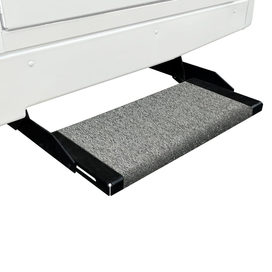 Prest-O-Fit Prest-O-Fit 2-1043 Wraparound RV Step Rug Stone Gray 18 In. Wide - Outdoor Depot