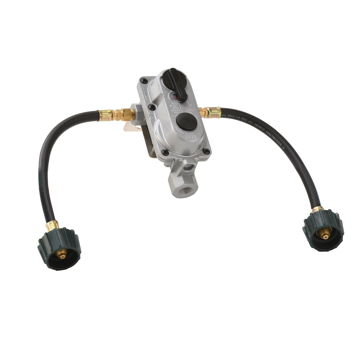 Flame King Flame King (KT12ACR-2) 2-Stage Auto Changeover LP Propane Gas Regulator With Two 12 Inch Pigtails - Outdoor Depot