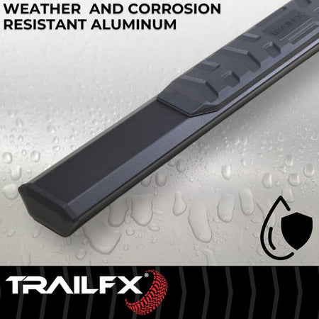 Trailfx TrailFX Nerf Bars Fits 2009-2018 Ram 1500 Crew Cab Titanium Black Powder Coated Aluminum 4-1/2 Inch - Outdoor Depot