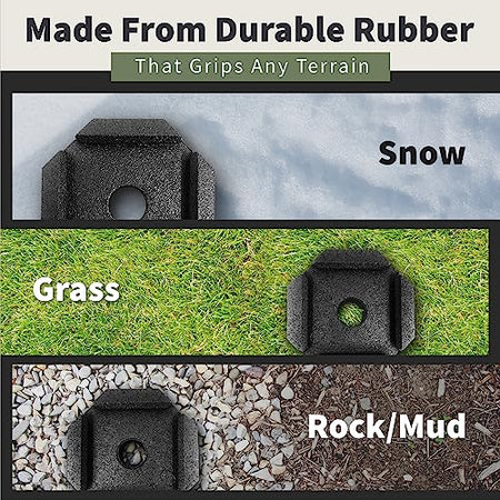 SnapPad SnapPad Mini Square 5 (Pack of 4) | Four-Point RV Leveling System, 5.5" Square to 5.75" Round Jack - Outdoor Depot