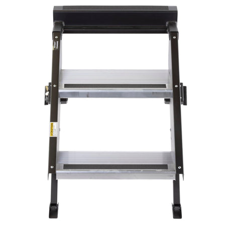 MORryde MORryde STP-201 StepAbove Fold-Up RV Entry Step - 2-Step (9" Step Rise), Fits 24" Door Width - Outdoor Depot