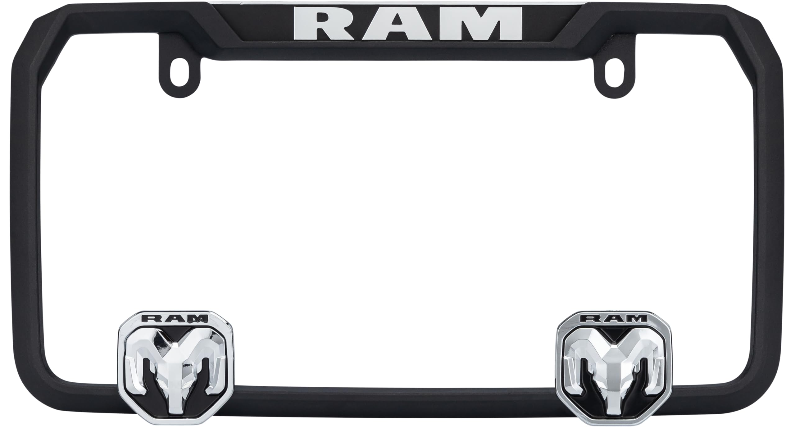Cruiser Accessories Cruiser Accessories RAM License Plate Frame – Matte Black, Officially Licensed Metal - Outdoor Depot
