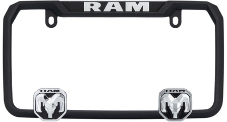 Cruiser Accessories Cruiser Accessories RAM License Plate Frame – Matte Black, Officially Licensed Metal - Outdoor Depot