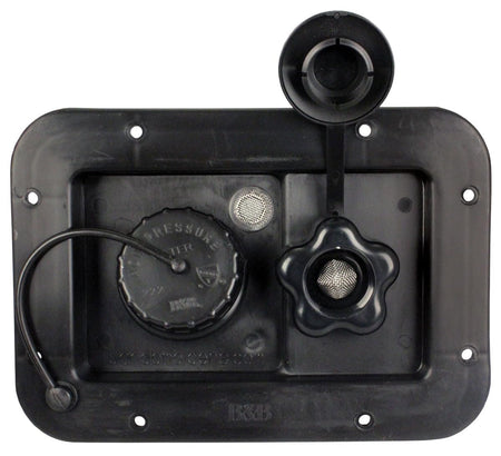 B&B Molders B&B Molders, 94223 City/Gravity Water Fill Dish with Plastic Check Valve – Black, Leak-Tested - Outdoor Depot
