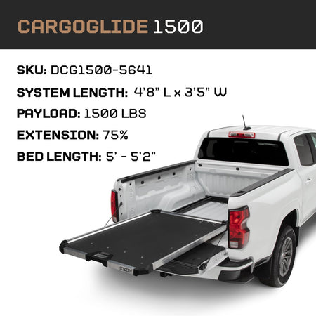 DECKED CargoGlide Truck Bed Slide – 1500 lb Capacity, 75% Extension – Heavy-Duty Pickup Cargo Slide for Easy - Outdoor Depot