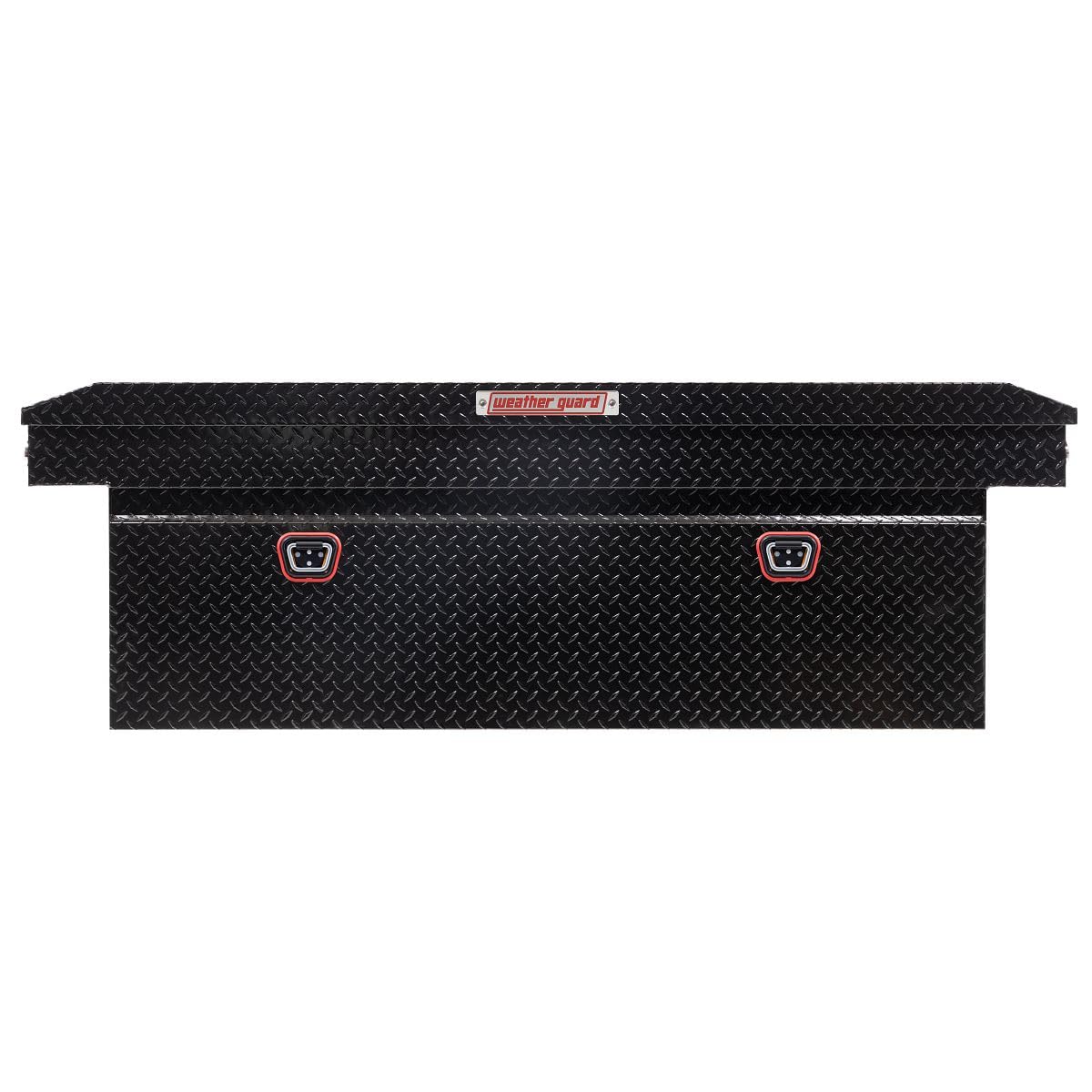 Weather Guard Weather Guard Model 123-5-04 Saddle Box, Aluminum, Full Deep, Gloss Black, 15.0 cu ft - Outdoor Depot