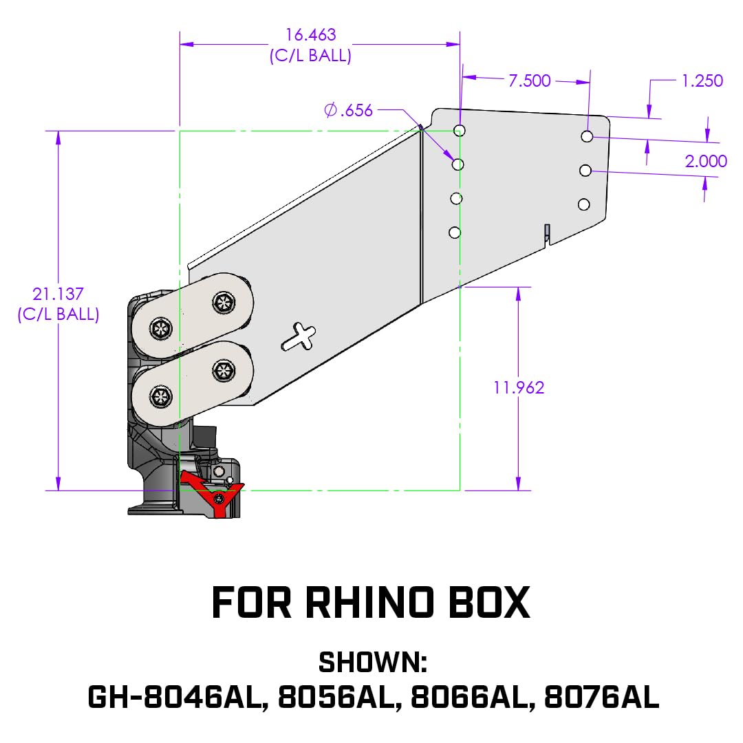 GEN-Y Hitch GEN-Y Hitch Rhino Fifth Wheel Pin Box with Gooseneck SnapLatch Coupler | 3,500-6,500 LBS Pin - Outdoor Depot