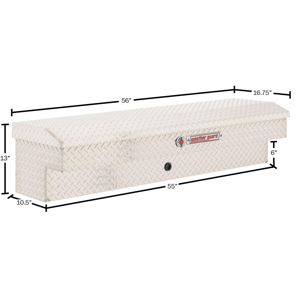 Weather Guard Weather Guard Model 174-0-04 56in Lo-Side Box, Aluminum, Clear, 4.0 cu ft - Outdoor Depot