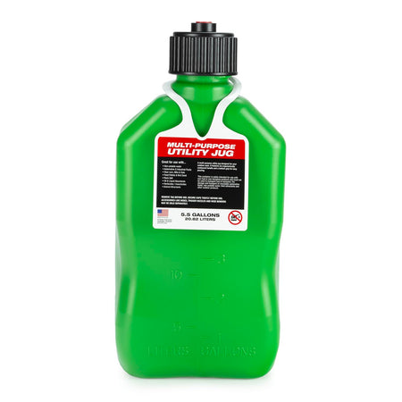 VP Racing VP Racing 5.5 Gallon Square Motorsport Storage Container Green - Includes Jug Lid and Vent Cap - Outdoor Depot